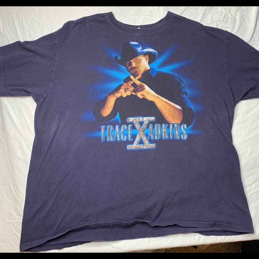 Trace Adkins Concert T-Shirt blue XL X Tour 2009